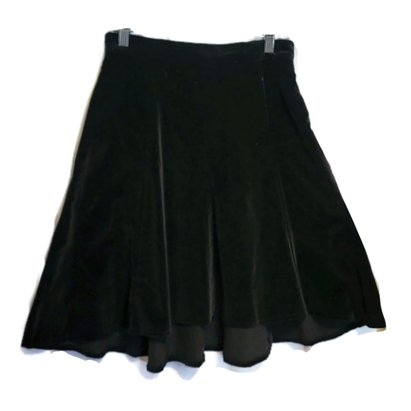VTG Miller Stockman Western Living Black Velvety Hi-Lo Circle Skirt Equestrian - Picture 6 of 11